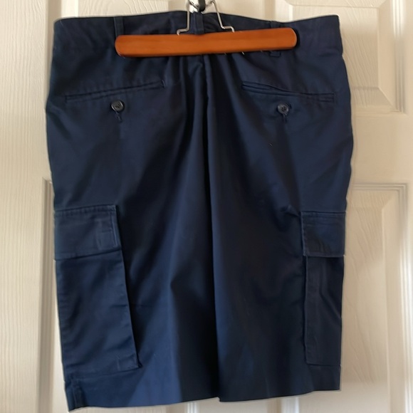 Navy blue cargo shorts men - Picture 2 of 3